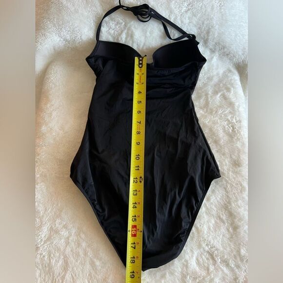 Victoria Secrets Black Front Ruching Women's One Piece - Picture 3 of 4